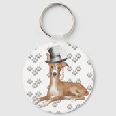 Greyhound Dog Paws Pattern Sleutelhanger (Achterkant)