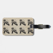 Greyhound Dog Portrait Custom Bagagelabel (Achterkant horizontaal)