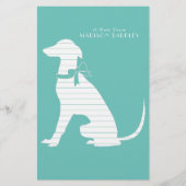 Greyhound Dog Puppy Briefpapier (Voorkant)