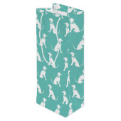 Greyhound Dog Puppy Wijn Cadeautas (Achterkant Gekanteld)