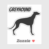Greyhound Dog Silhouette Cool Canine Vinyl Sticker (Vel)