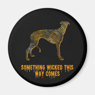 Greyhound Dog Silhouette Fun Halloween Magneet