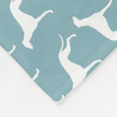 Greyhound Dog Silhouettes Pattern Fleece Deken (Hoek)