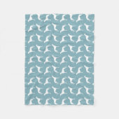 Greyhound Dog Silhouettes Pattern Fleece Deken (Voorkant)