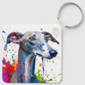 Greyhound Dog Sleutelhanger (Achterkant)