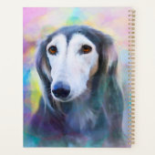 Greyhound Dog Waterverf Art Painting Planner (Achterkant)