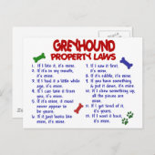 GREYHOUND Eigendomwetten 2 Briefkaart (Voorkant / Achterkant)