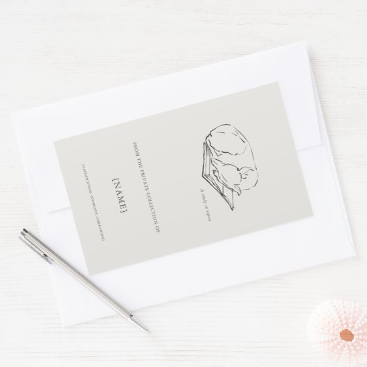 Greyhound- Ex libris bookplate Sticker (Enveloppe)