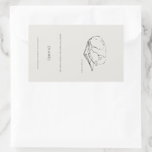 Greyhound- Ex libris bookplate Sticker (Sac)