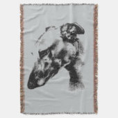 Greyhound Eyes Pet Portret Deken (Voorkant Verticaal)