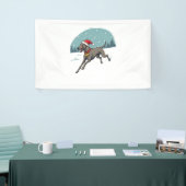 Greyhound Feestelijke Sprint hond Spandoek (Beurs)