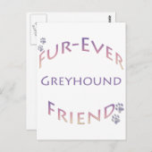 Greyhound Furever Briefkaart (Voorkant / Achterkant)