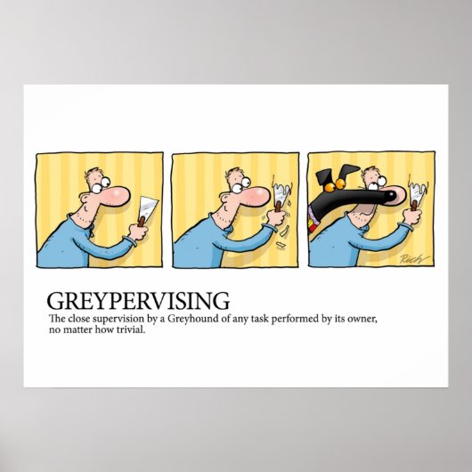 Greyhound Glossary Greypervising Poster (Voorkant)