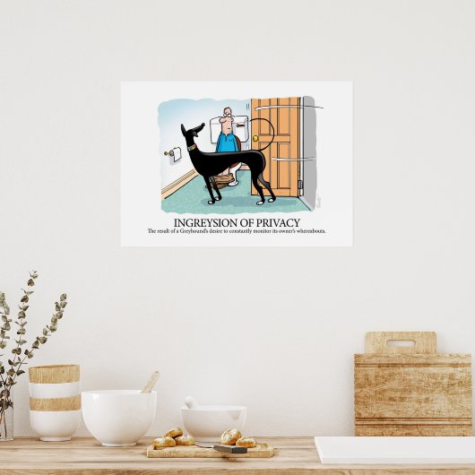 Greyhound Glossary Ingreysion of Privacy Poster (Keuken)