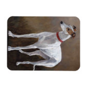 Greyhound Gus Hond Art Magnet Magneet (Horizontaal)