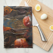 Greyhound Halloween Spooky Theedoek (Quarter Fold)