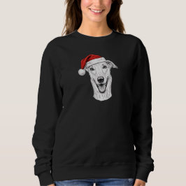 Greyhound Hand-Drawn Portrait Christmas Santa Dog Trui
