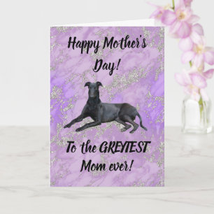 Greyhound Happy Mothers Day  Kaart