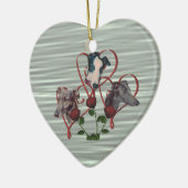 Greyhound Hearts Rozen Trio Dog Ornament (Links)