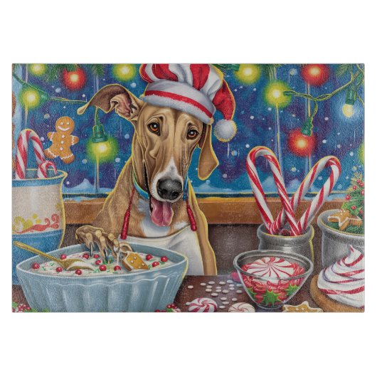 Greyhound Holiday Baking: Feestelijke Kerst Snijplank (Voorkant)