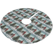 Greyhound Hond in Sneeuw Kerstmis Kerstboom Rok (Gekanteld)