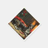 Greyhound Hond Kerstfeest Servet (Hoek)