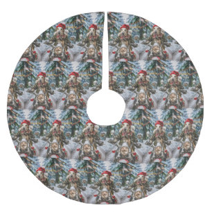 Greyhound Hond Rijden Motorfiets Kerstmis Kerstboom Rok