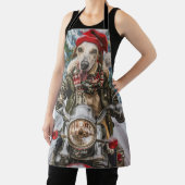 Greyhound Hond Rijden Motorfiets Kerstmis Schort (Insitu)