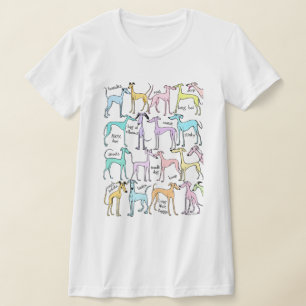 Greyhound Honden 19 Grappige Honden T-shirt