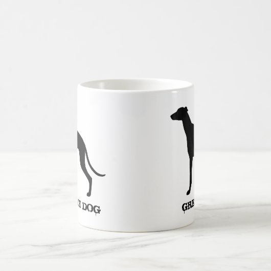 Greyhound Hondenras Silhouette Custom Koffiemok (Center)