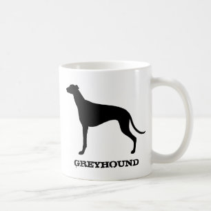 Greyhound Hondenras Silhouette Custom Koffiemok