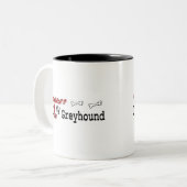 Greyhound (I Love) Mug (Devant gauche)