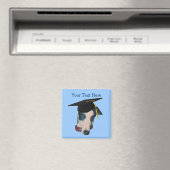 Greyhound in Gradup Cap Funny Dog Magnet Magneet (Insitu (Vaatwasser))