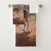 Greyhound in Herfstbladeren Herfst Inspire Bad Handdoek (Insitu)