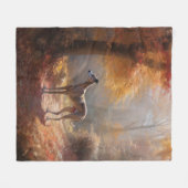 Greyhound in Herfstbladeren Herfst Inspire Fleece Deken (Voorkant (Horizontaal))