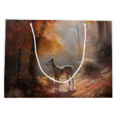 Greyhound in Herfstbladeren Herfst Inspire Groot Cadeauzakje (Achterkant)