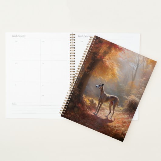 Greyhound in Herfstbladeren Herfst Inspire Planner (Display)