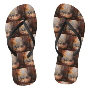 Greyhound in Herfstbladeren Herfst Inspire Teenslippers