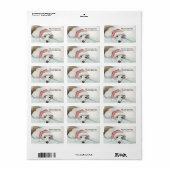 Greyhound in Santa Hat Adresetiketten Etiket (Full Sheet)