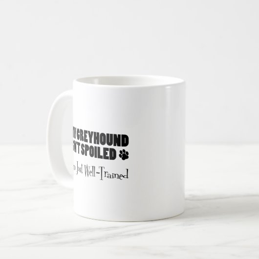 Greyhound is niet gespuugd dat ik gewoon goed getr koffiemok (Voorkant links)