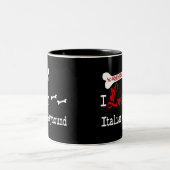 Greyhound italien (I Love) Mug (Centre)