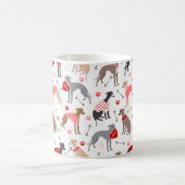 Greyhound italien Valentine Motif café Mug (Centre)