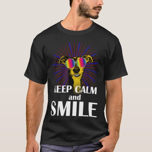 Greyhound  Keep Calm & Smile  Galgo Greyhound Hipp T-shirt (Voorkant)
