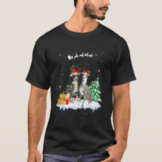 Greyhound kerstboom Light Pajama Dog Xm T-shirt