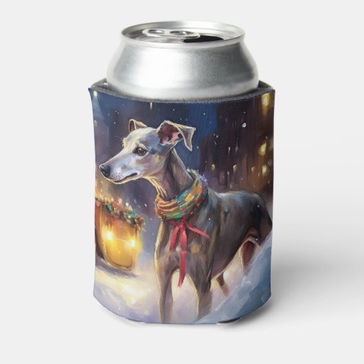 Greyhound Kerstfeest Seizoen Blikjeskoeler (Blikje Achterkant)