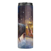 Greyhound Kerstfeest Seizoen Thermosbeker (Achterkant)