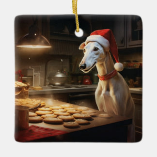 Greyhound Kerstkoekjes Feestelijke vakantie Keramisch Ornament