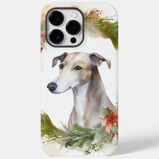 Greyhound Kerstkrans Feestelijke Pup Case-Mate iPhone Case (Achterkant)