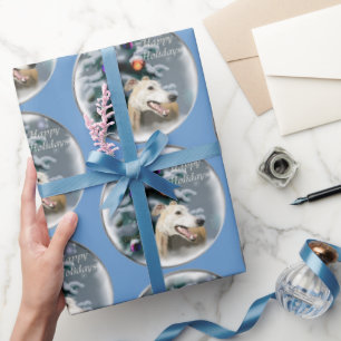Greyhound Kerstmis Cadeaupapier