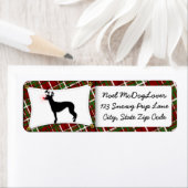 Greyhound Kerstmis Etiket (Insitu)